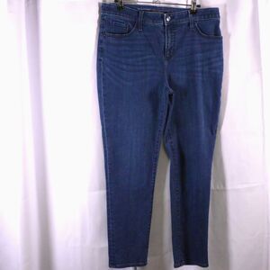 Chico's‎ 1.5R Womens 10R 33x26 Blue So Slimming Girlfriend Slim Leg Ankle Jeans